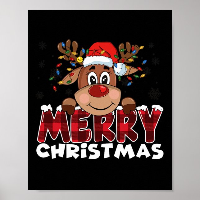 Poster Feliz Natal Reindeer Homens Mulheres Matando Famíl (Frente)