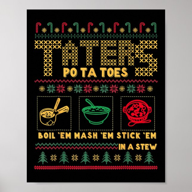 Poster Feliz Natal Taternizadores Batatas Frio Natal (Frente)