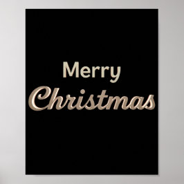 Poster Feliz Natal Tipografia de Luxo Cartaz 01