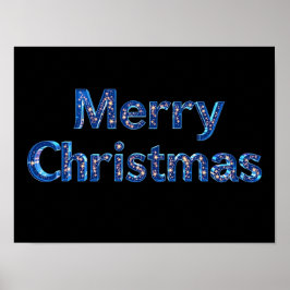 Poster Feliz Natal Tipografia de Luxo Cartaz Papel H21