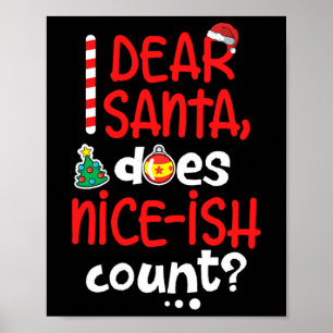 Poster Feliz Natal travesso Caros Papais noeis Faz Bons B