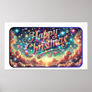 Poster Feliz Natal: Uma Celebração do Céu Ensino em Diama