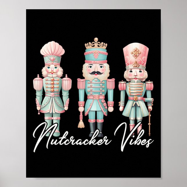Poster Feliz Natal Vibes Nutcracker Balé Peace Xmas (Frente)