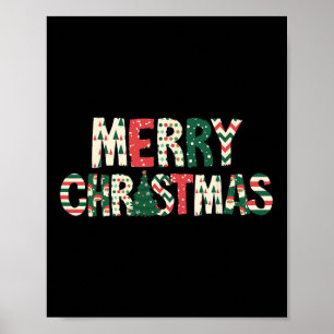 Poster Feliz Natal Xmas Tree Santa Claus Family Pajam