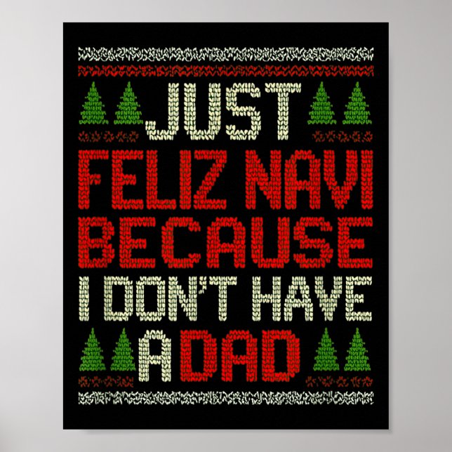 Poster Feliz Navi No Dad Funny Christmas Dark Humor  (Frente)