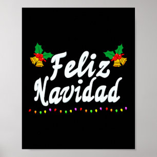 Poster Feliz Navidad Família Homens Mulheres Filhos Mexic