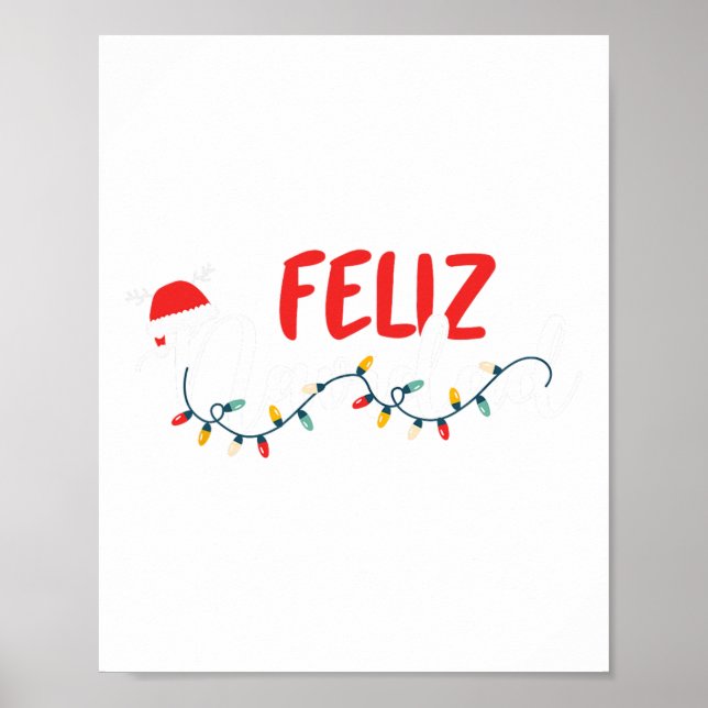 Poster Feliz Navidad Feliz Natal Felry Luzes de Natal (Frente)