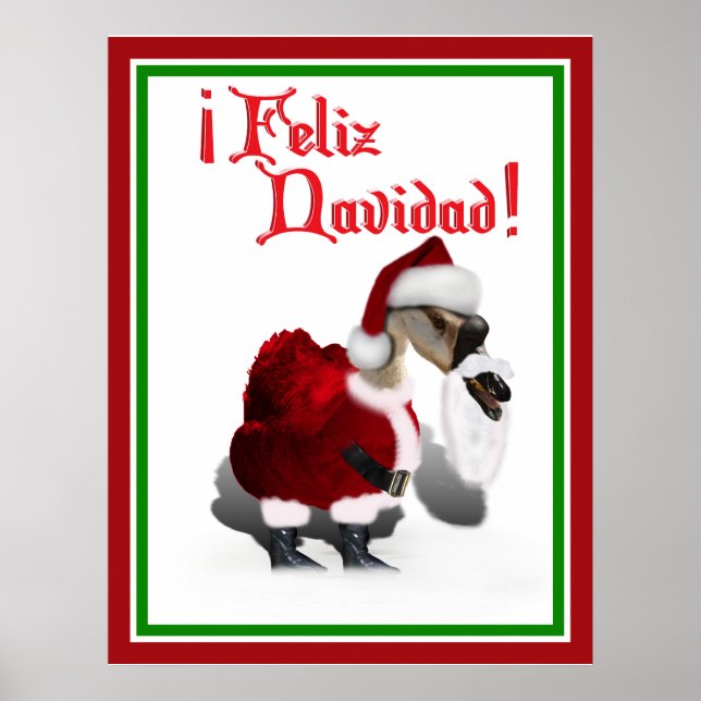 Poster Feliz Navidad - Papais noeis Bobos Ganso (Frente)
