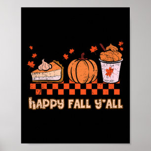 Poster Feliz Outono Para Todos Dia das Bruxas Torta de Ab