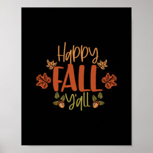 Poster Feliz Outono Para Todos Perus de Outono Feliz Dia