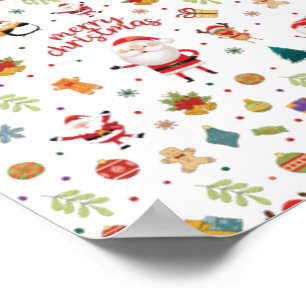 Poster Feliz Padrão de Natal