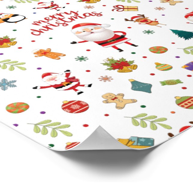 Poster Feliz Padrão de Natal (Borda)