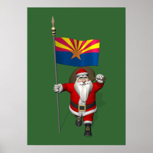 Poster Feliz Papai Noel A Caminho Da Arizona