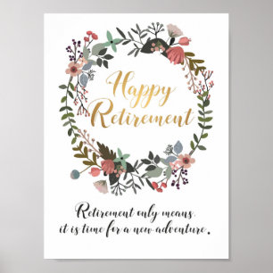 Poster Feliz Parabéns de aposentadoria deseja presentes