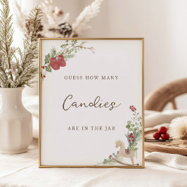 Poster Feliz Pequeno Chá de fraldas Adivinha Quantos