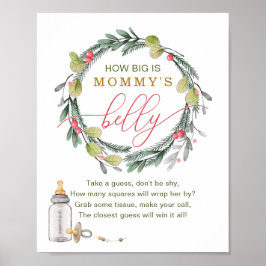 Poster Feliz pequeno Chá de fraldas quão grande é a barri