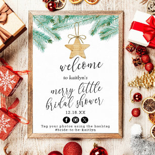 Poster Feliz Pequeno Chá de panela de Natal Bem-vindo