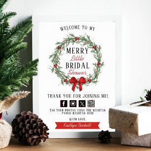 Poster Feliz Pequeno Chá de panela de Natal Bem-vindo