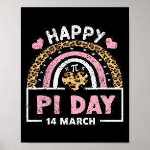 Poster Feliz Pi Day 2024 Rainbow Math Lover Professor Leo