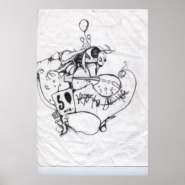 Pôster feliz por estar aqui (Frente)