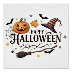 Pôster Feliz Poster de Halloween
