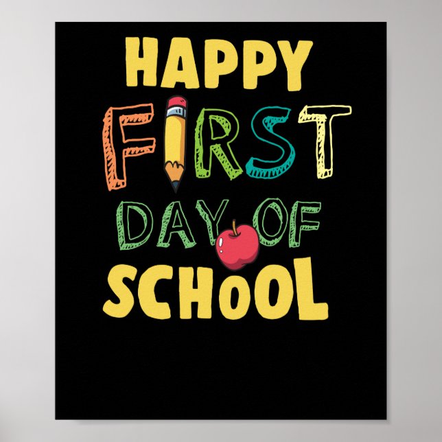 Poster Feliz Primeiro Dia da Escola (Frente)