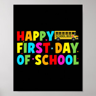 Poster Feliz Primeiro Dia De Motorista De Ônibus Escolar
