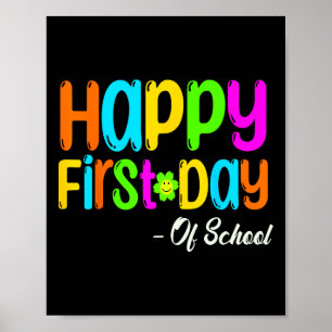 Poster Feliz Primeiro Dia De Professor De Volta À Escola