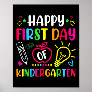 Poster Feliz Primeiro Dia de Professores Do Jardim De Inf