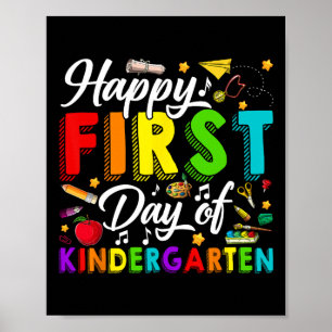 Poster Feliz Primeiro Dia Do Jardim De Infância Ck Para A