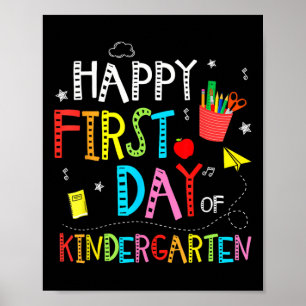 Poster Feliz Primeiro Dia Do Jardim De Infância Volta À E