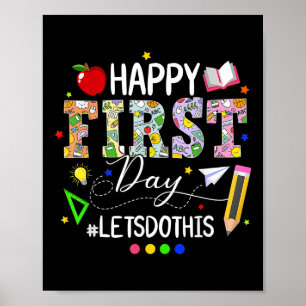 Poster Feliz Primeiro Dia Vamos Fazer Isso Bem-vindo de V