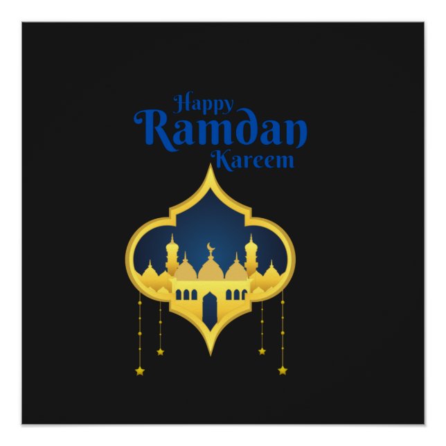Pôster Feliz Ramadan Kareem 2024, Eid Mubarak (Frente)