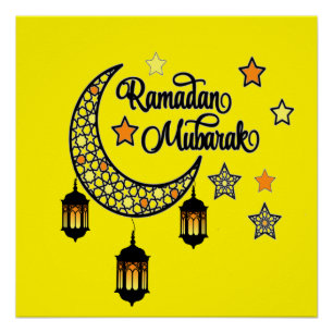 Pôster Feliz Ramadan Kareem E Eid Mubarak 2024