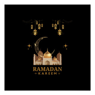 Pôster Feliz Ramadan Kareem - Saudações Eid Mubarak