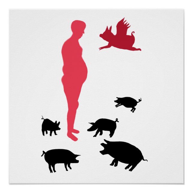 Pôster Feliz Refeição Seja Vegeteriana, A Fazenda, Poster (Frente)