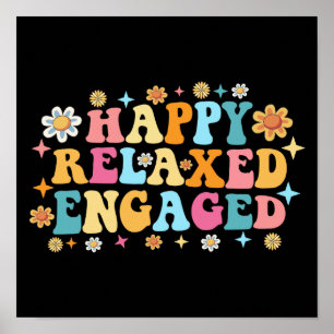 Poster Feliz Relaxado Envolvido
