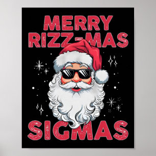 Poster Feliz Rizz-mas Papais noeis Sigmas mergulha Holi d