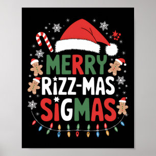 Poster Feliz Rizz Mas Sigmas Engraçado Papais noeis Alpha