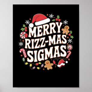 Poster Feliz Rizz Natal Sigmas Meme Divertido Geração Alp
