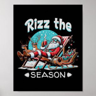 Poster Feliz Rizzmas Natal Rizz Legal Óculos de Sol do Pa