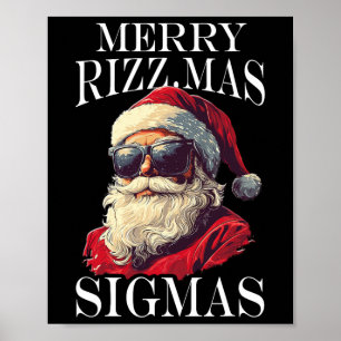 Poster Feliz Rizzmas Sigmas - Natal Natal Papai Noel