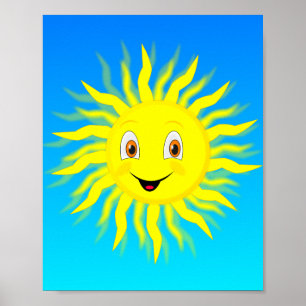 Poster Feliz Rosto Sol