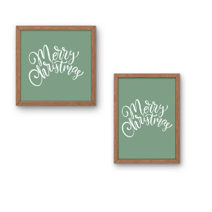 Poster Feliz Script de Natal verde