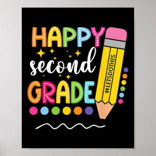 Poster Feliz Segundo Ano Primeiro Dia De Aula Volta às Au