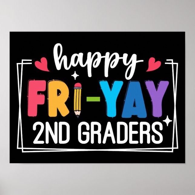 Poster Feliz segundo de sexta-feira Grades Engraçadas Pro (Frente)