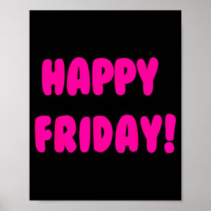 Poster Feliz sexta-feira! A Citação Minimalista do Fim de
