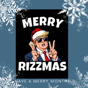 Poster Feliz Skibidi Rizzmas Papais noeis Trump