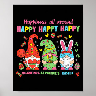 Poster Feliz St Patrick Páscoa Feliz Feriado Gn