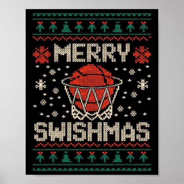 Poster Feliz Swishmas Feia de Natal Bysketll (Frente)